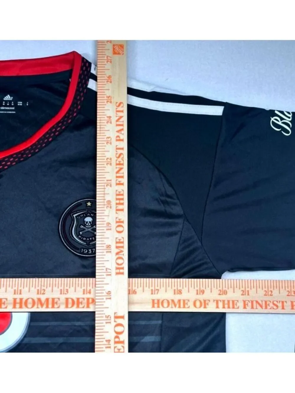 Adidas Orlando Pirates FC 2020/21 Home Soccer Jersey Black Skull Men's Medium M